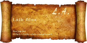 Laib Alex névjegykártya